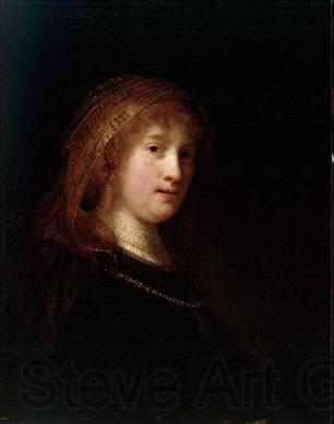 REMBRANDT Harmenszoon van Rijn Portrait of Saskia van Uylenburg Spain oil painting art